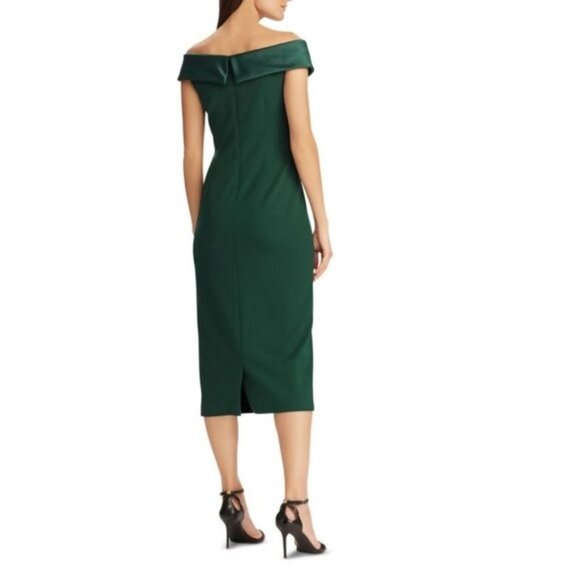 Ralph Lauren Silk Sleeveless Off Shoulder Cocktail - Picture 2 of 8